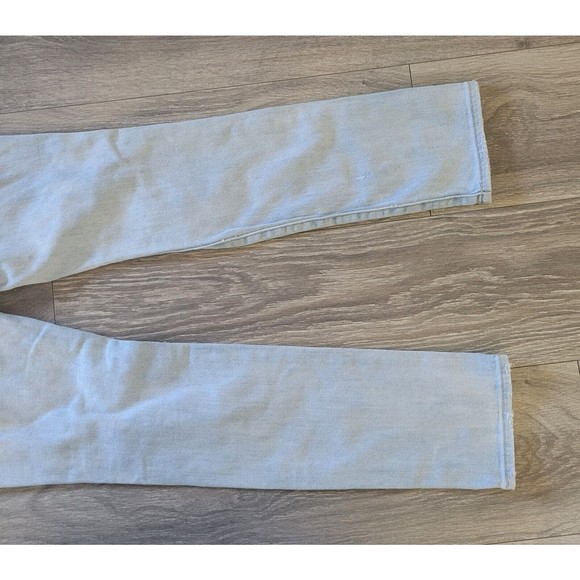American Eagle Skinny Stretch Slight Distressed Light Blue Jeans Womens 4 Short - Picture 6 of 11